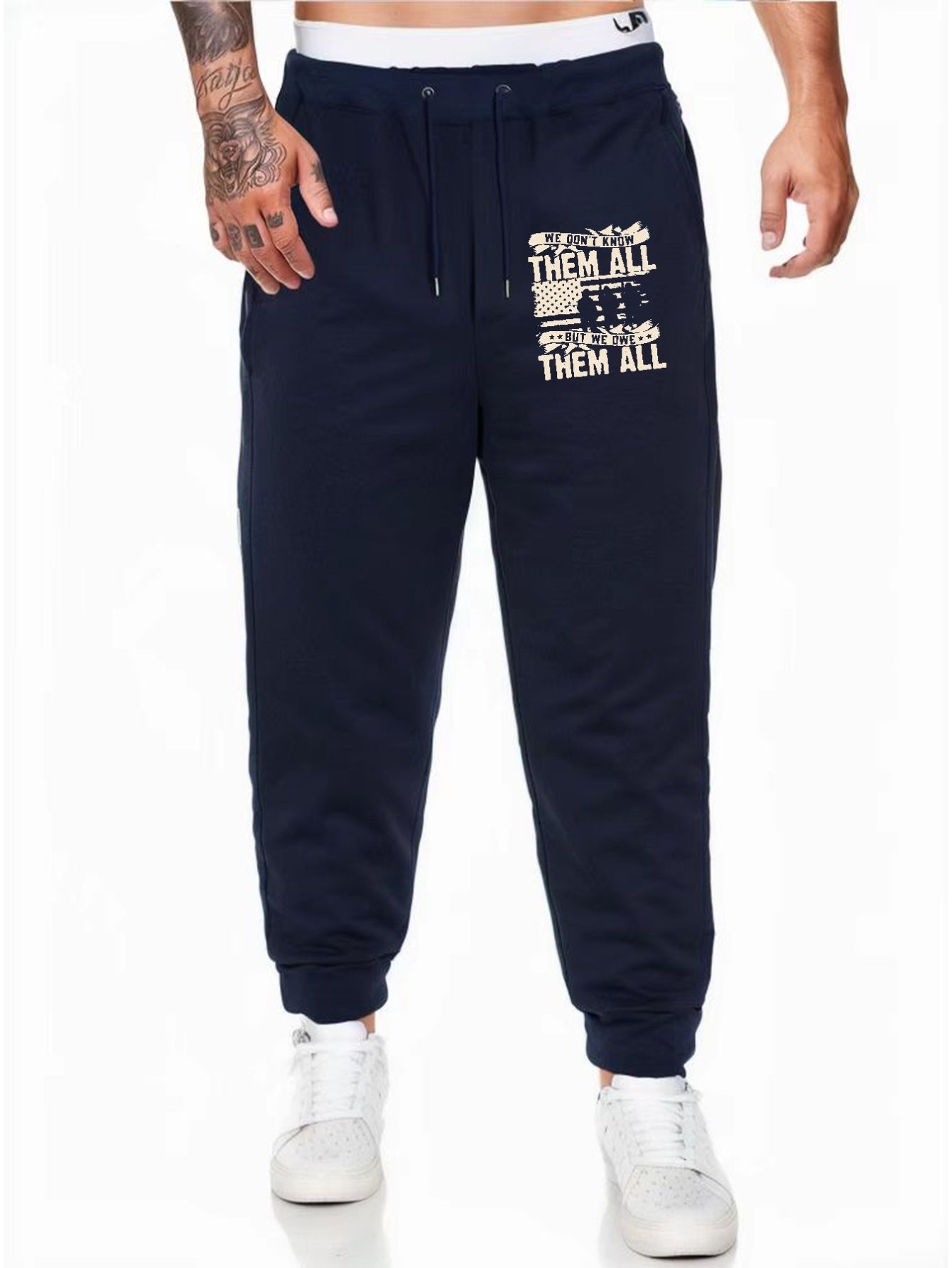 Men's Comfy Drawstring Joggers Loose Fit Stretch Pants