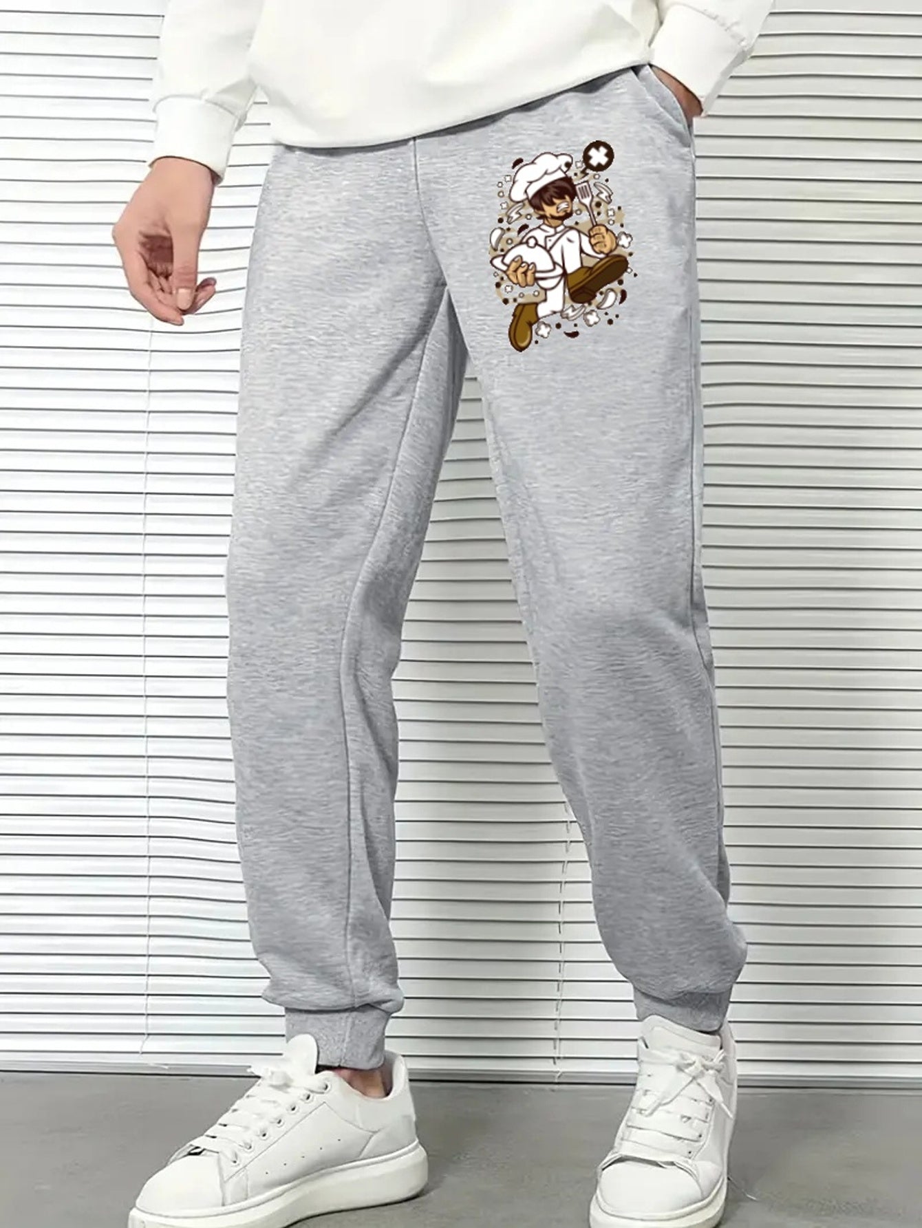 Chef Comfy Drawstring Joggers Men's Casual Loose Fit Pants