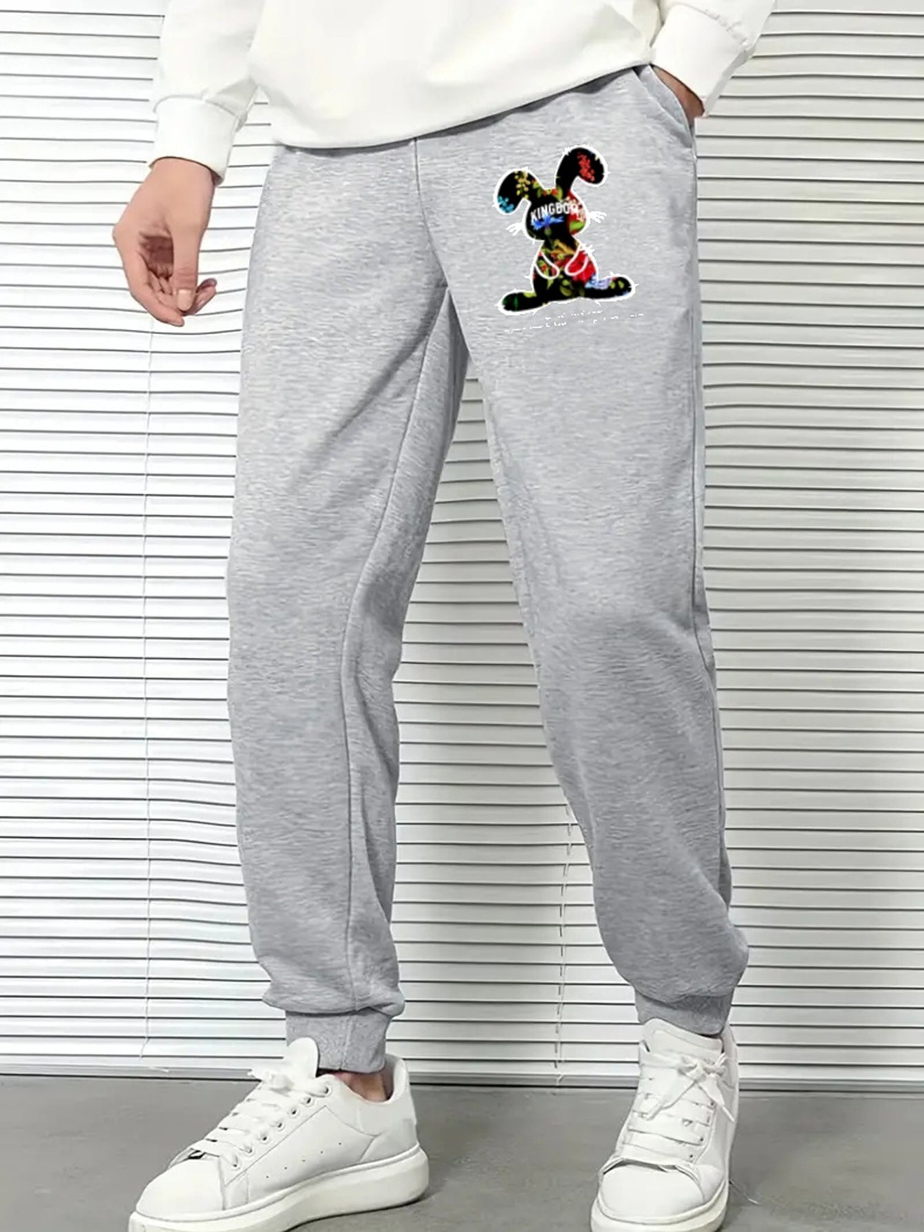 Men's Rabbit Comfy Drawstring Joggers Loose Fit Pants