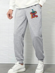 Dragon Comfy Drawstring Joggers Men's Casual Breathable Loose Fit Pants