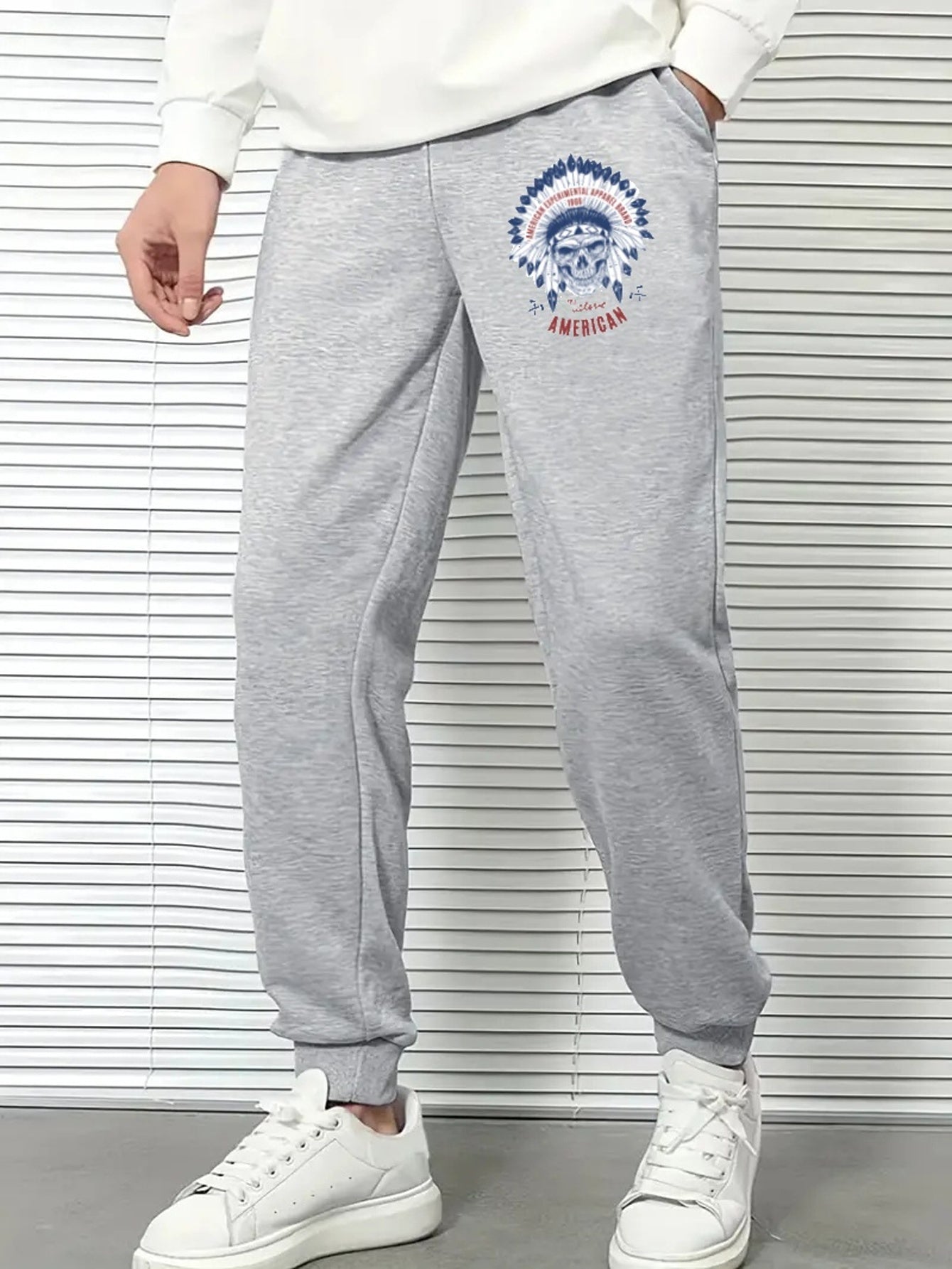 Ethnic Graphic Pattern Joggers Men's Casual Loose Fit Pants