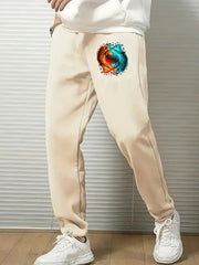 Men's Yin & Yang Drawstring Joggers Breathable Loose Fit Pants