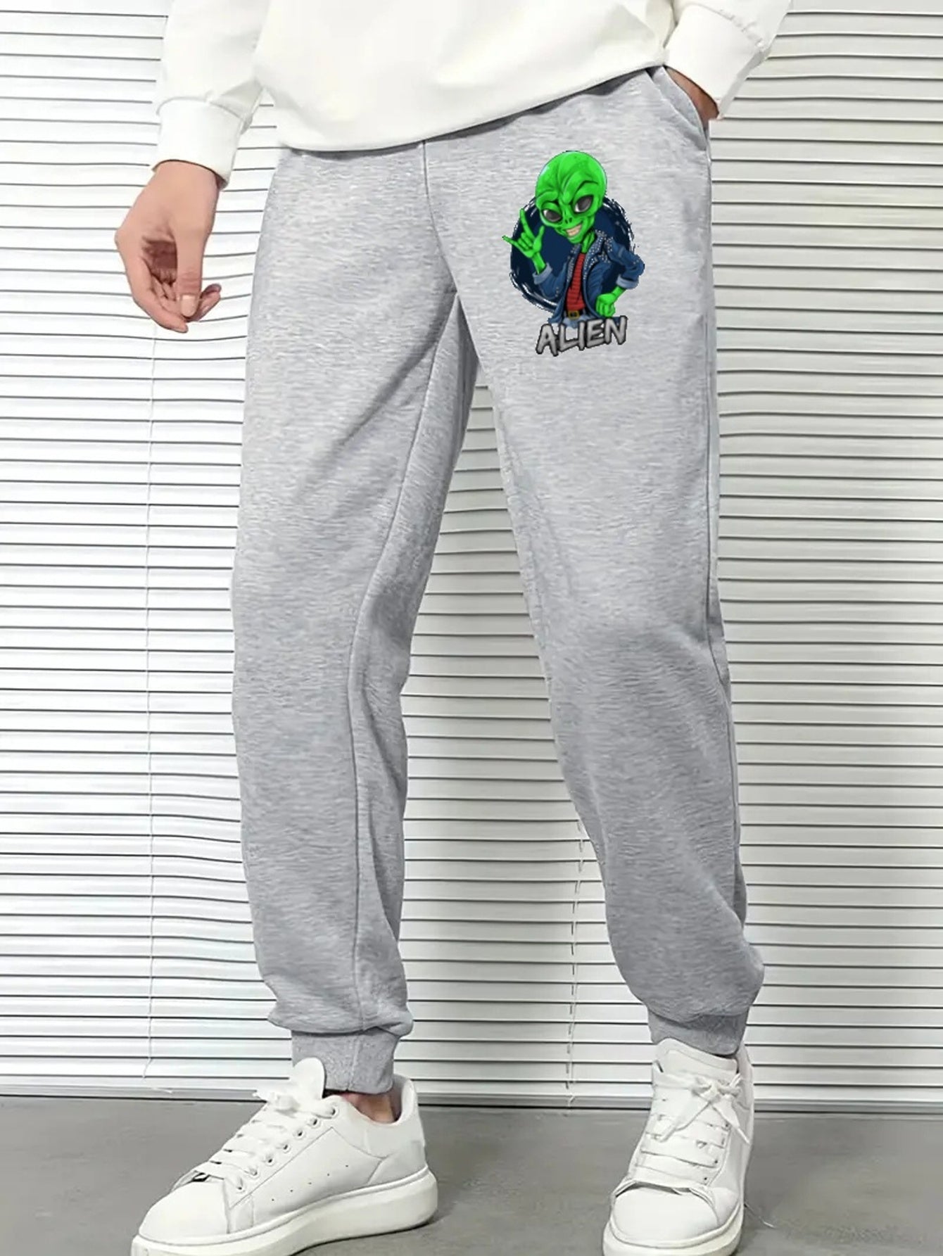 Alien Comfy Drawstring Joggers Men's Casual Loose Fit Pants