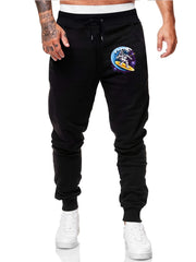 Space Surfer Comfy Drawstring Joggers Men's Casual Breathable Pants
