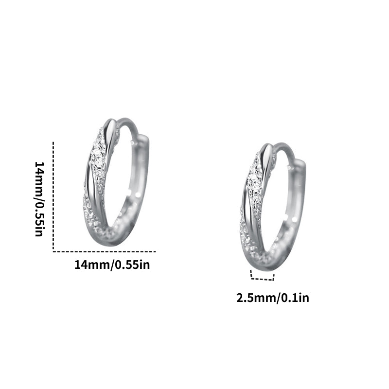 S999 Round Earrings Decorative Accessories Holiday Gift For Girls