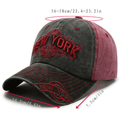 Vintage Baseball Cap YORK Embroidered Letter Duck Tongue Cap Men's Hat