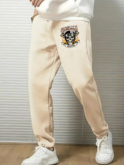 Skull Comfy Drawstring Joggers Men's Casual Breathable Pants