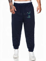 Plaid Rabbit Comfy Drawstring Joggers Men's Casual Pants