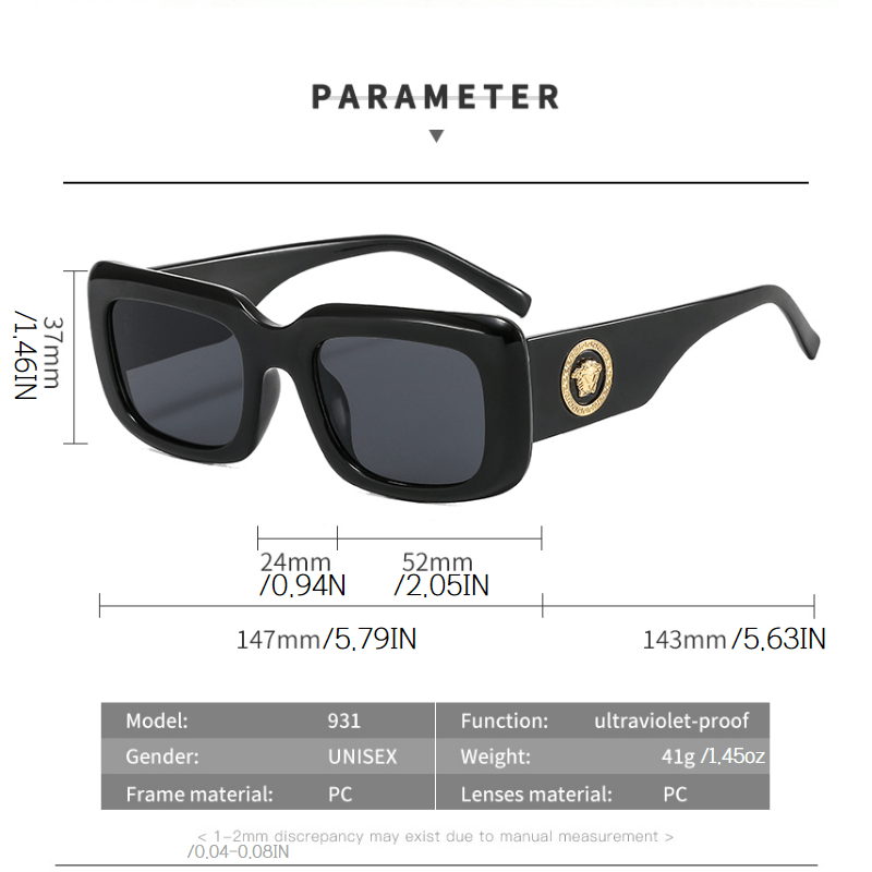 Square Polarized Sunglasses For Women Men Casual Glasses UV400