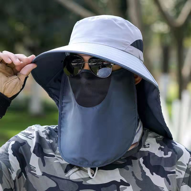 Sun Protection Bucket Hat for Fishing Detachable Casual Sun Hat