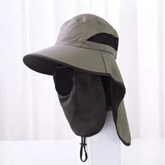 Sun Protection Bucket Hat for Fishing Detachable Casual Sun Hat