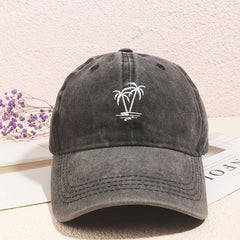 Embroidered Coconut Washed Baseball Cap