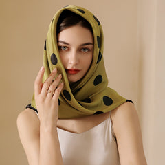 Dotted Bandana Satin Shawl Silk Square Scarf Head Wrap
