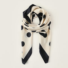 Dotted Bandana Satin Shawl Silk Square Scarf Head Wrap