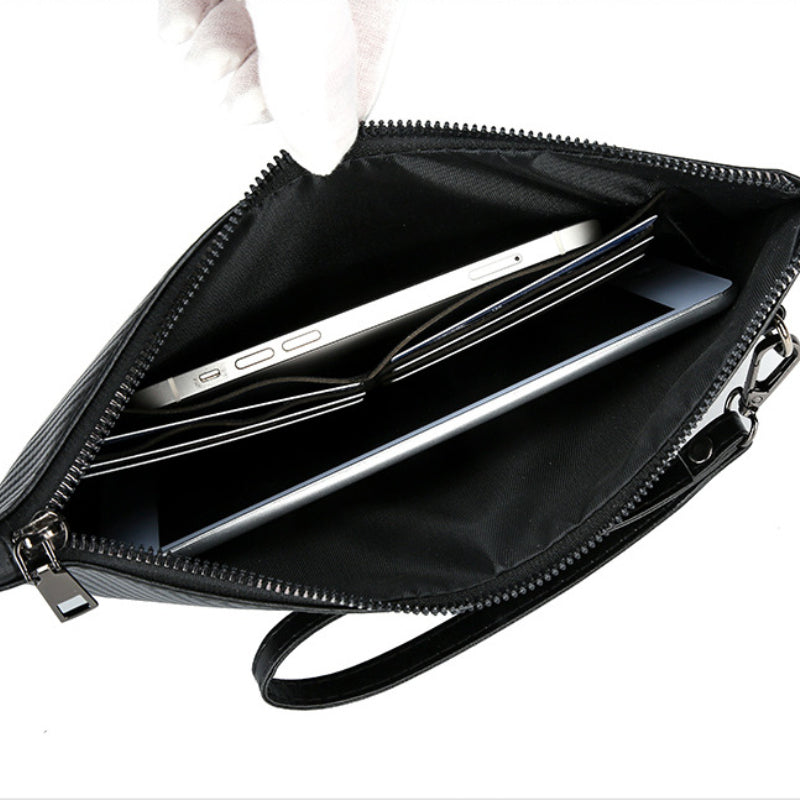 Men's Leather Envelope Clutch Bag for Business
