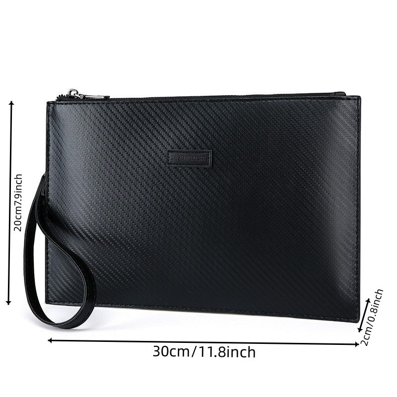 Men's Leather Envelope Clutch Bag for Business