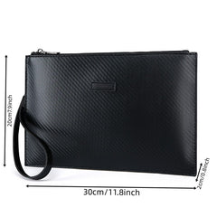 Men's Leather Envelope Clutch Bag for Business
