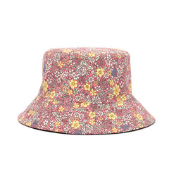 Floral Printed Casual Bucket Hat Lightweight Sunscreen Fisherman Cap Basin Hats