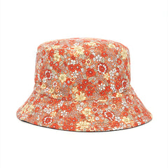 Floral Printed Casual Bucket Hat Lightweight Sunscreen Fisherman Cap Basin Hats