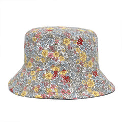 Floral Printed Casual Bucket Hat Lightweight Sunscreen Fisherman Cap Basin Hats