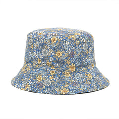 Floral Printed Casual Bucket Hat Lightweight Sunscreen Fisherman Cap Basin Hats