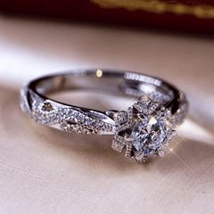 Alloy Engagement Rings Zircon Rings Girls Jewelry