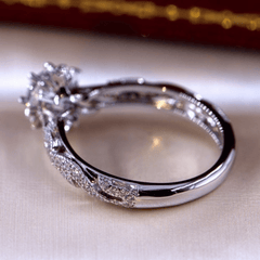 Alloy Engagement Rings Zircon Rings Girls Jewelry