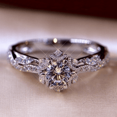 Alloy Engagement Rings Zircon Rings Girls Jewelry