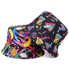 Hip Hop Reversible Bucket Hat Lightweight Fisherman Cap