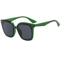 Stylish Square Sunglasses With Metal Teeth
