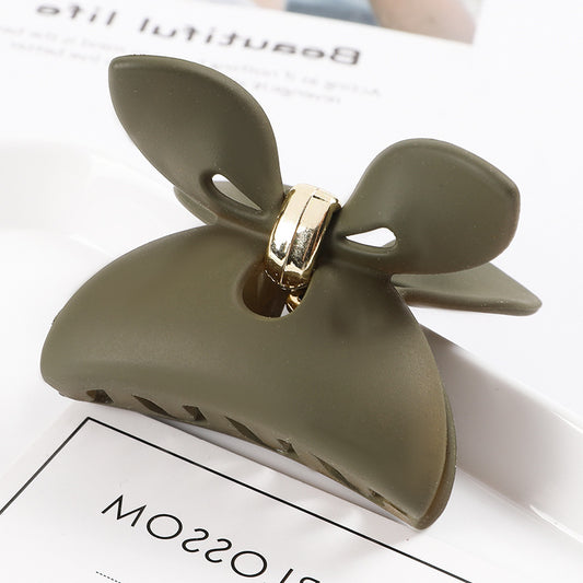 Solid Hair Claw Bowknot Shape Ponytail Holder