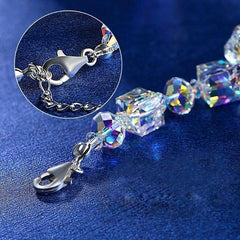 Colorful Transparent Square Rhombus Beaded Bracelet Holiday Gift For Girls