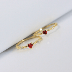 Heart Zircon Ring Romantic Decorative Accessories Holiday Party Gift
