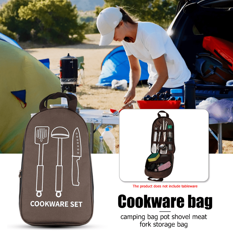 Portable Camping Cookware Organizer Bag with Convenient Storage