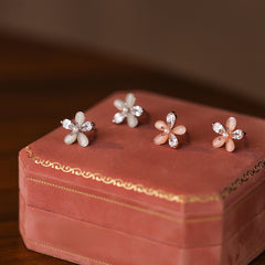 Sweet Flower Stud Earrings Holiday Gift For Girls