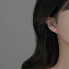 Sweet Flower Stud Earrings Holiday Gift For Girls