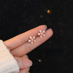Sweet Flower Stud Earrings Holiday Gift For Girls