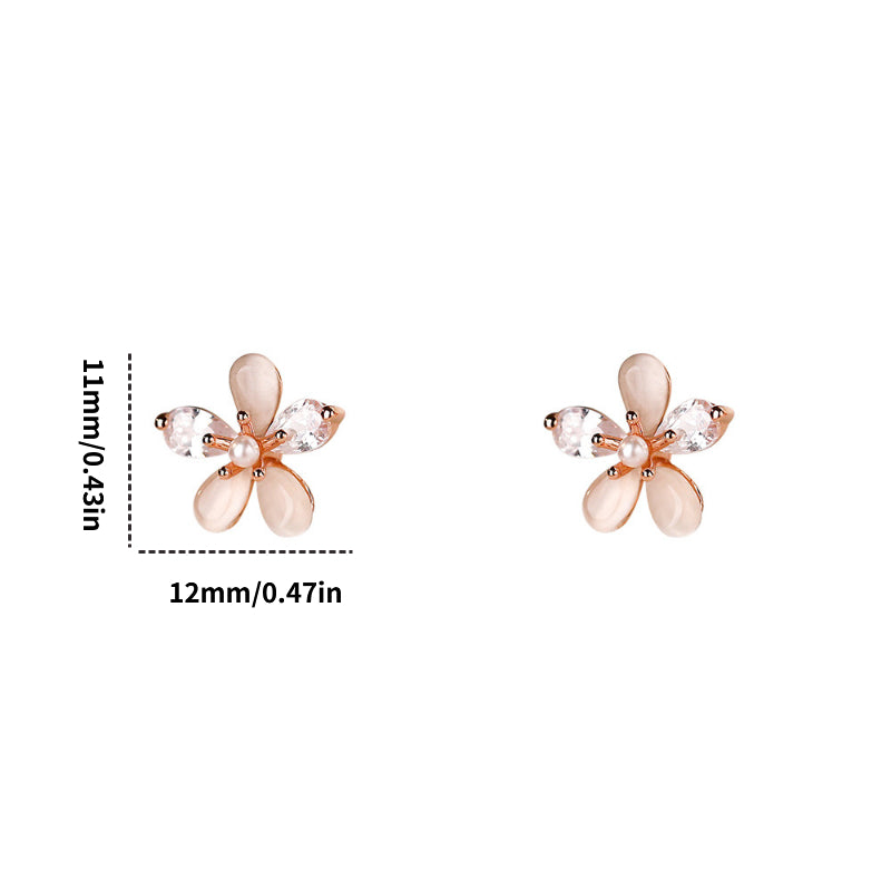 Sweet Flower Stud Earrings Holiday Gift For Girls