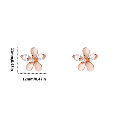 Sweet Flower Stud Earrings Holiday Gift For Girls