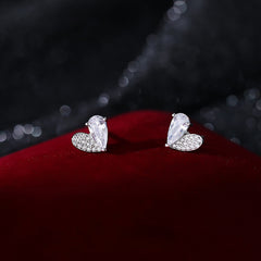 Sweet Heart Stud Earrings Holiday Gift For Girls