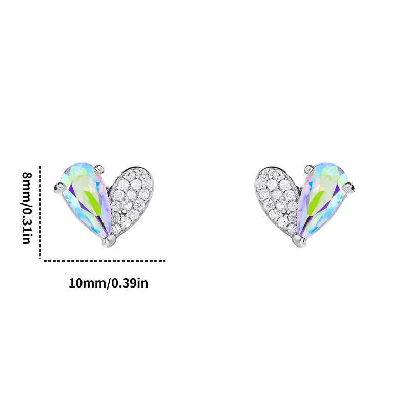 Sweet Heart Stud Earrings Holiday Gift For Girls