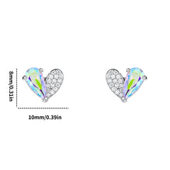Sweet Heart Stud Earrings Holiday Gift For Girls