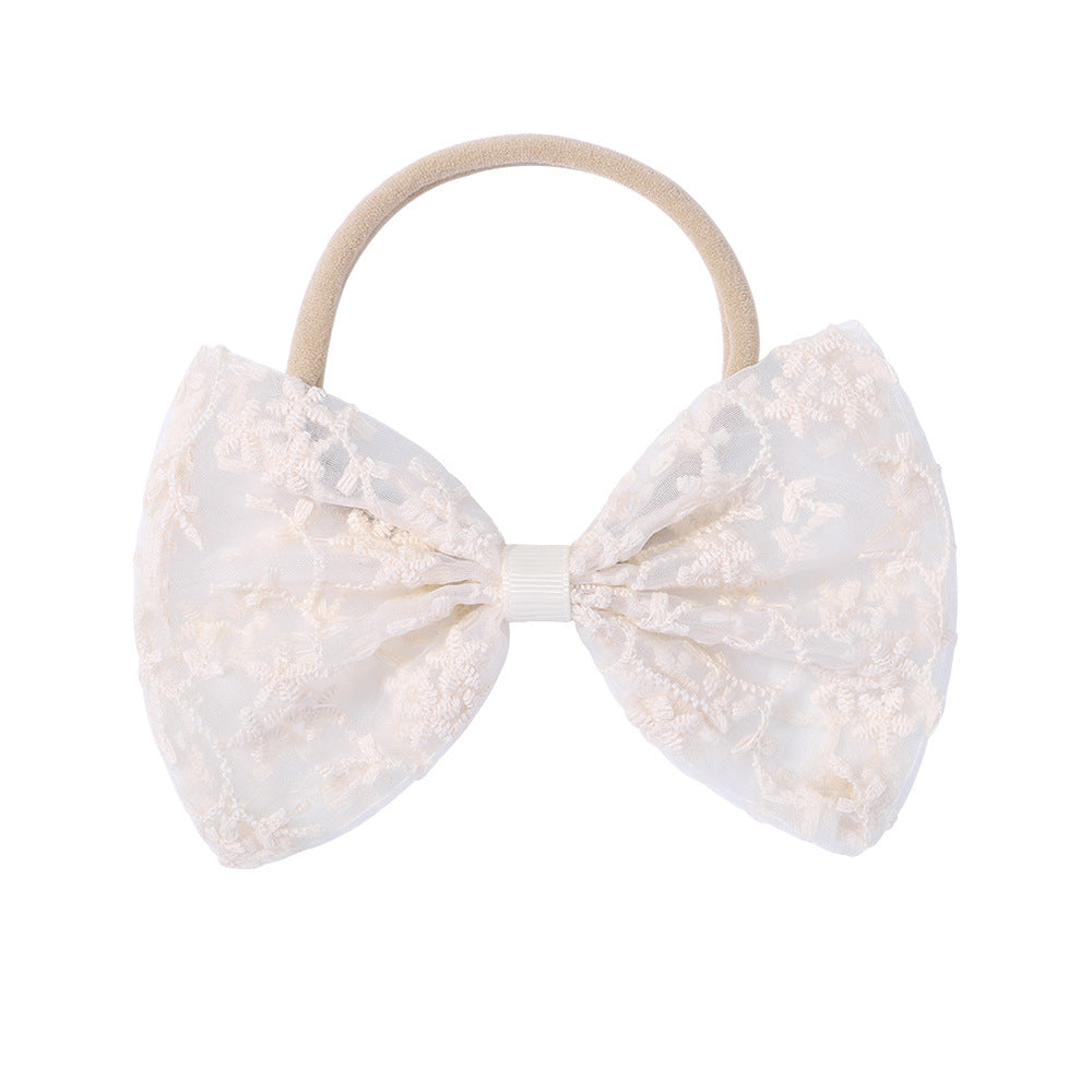 Cute Flower Tulle Bow Hair Bands for Baby Girls