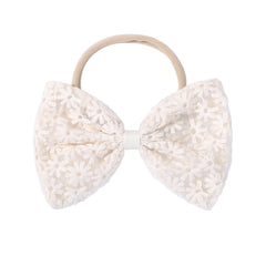 Cute Flower Tulle Bow Hair Bands for Baby Girls
