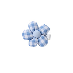 Plaid Flower Hair Clip for Girls