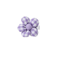 Plaid Flower Hair Clip for Girls