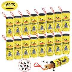 16pcs Sticky Fly Traps For Kitchen Catcher Ribbon Hanging Farm
