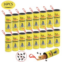16pcs Sticky Fly Traps For Kitchen Catcher Ribbon Hanging Farm
