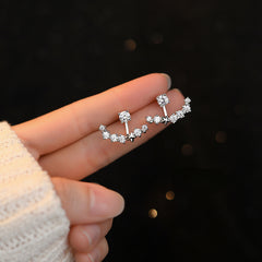 Sweet Zircon Star Stud Earrings Holiday Gift For Girls