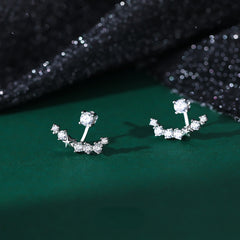 Sweet Zircon Star Stud Earrings Holiday Gift For Girls